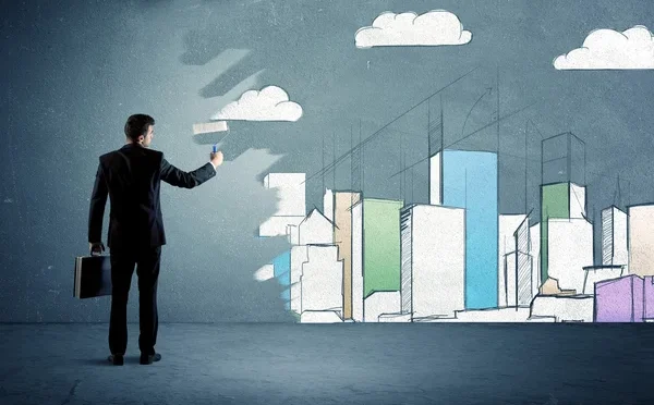 depositphotos_97033526-stock-photo-salesman-painting-tall-buildings-on